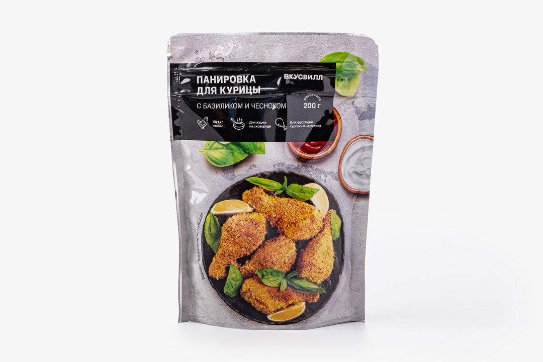 Панировка для курицы с базиликом и чесноком
