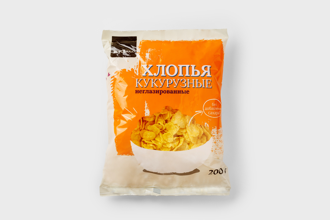 Хлопья кукурузные неглазированные