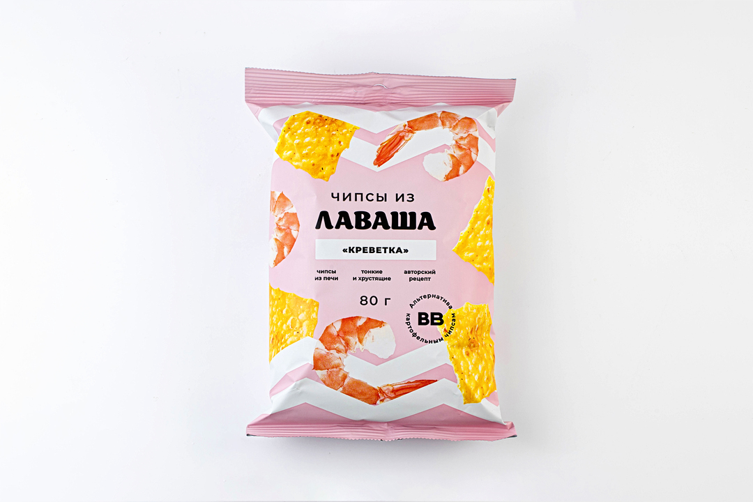 Чипсы из лаваша "Креветка", 80 г