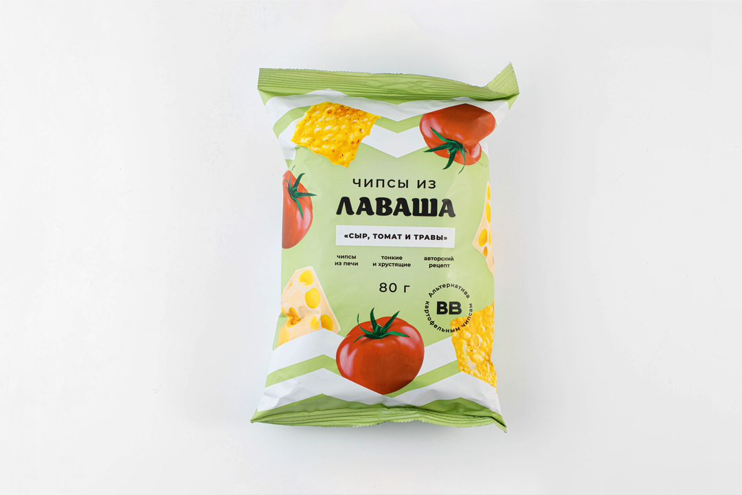 Чипсы из лаваша "Сыр, томат и травы", 80 г