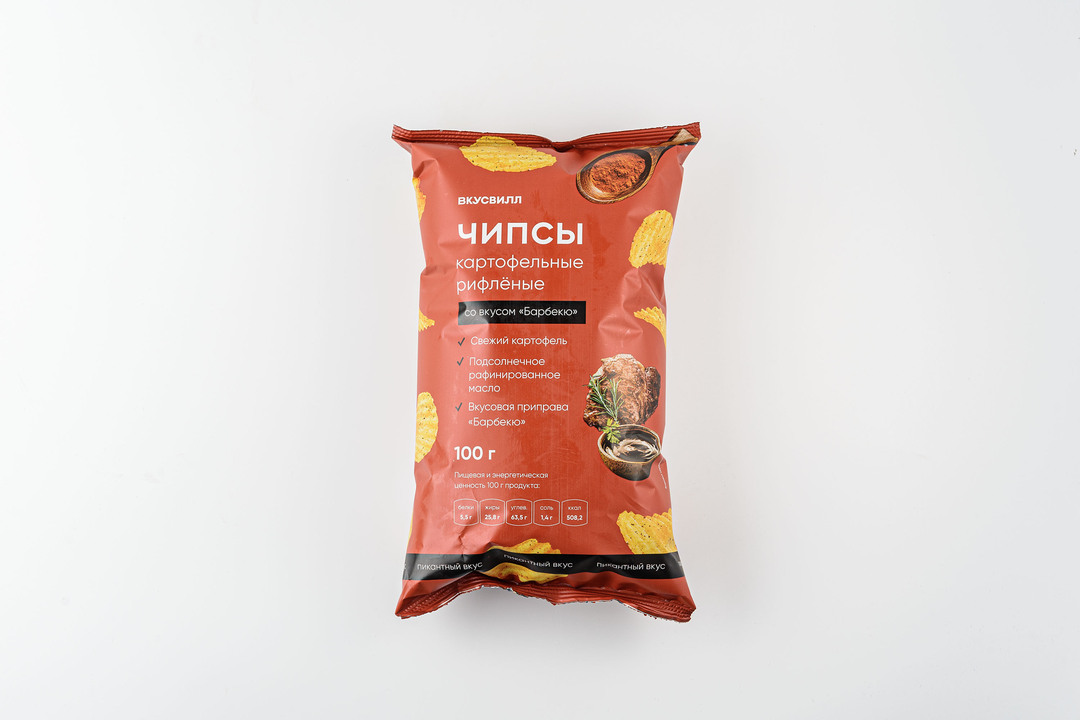 Чипсы картофельные рифленые со вкусом "Барбекю" — фото 1