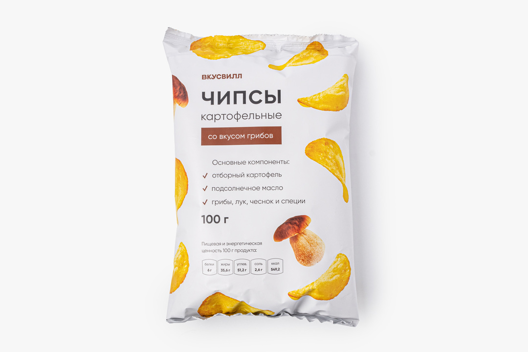 Чипсы картофельные со вкусом грибов