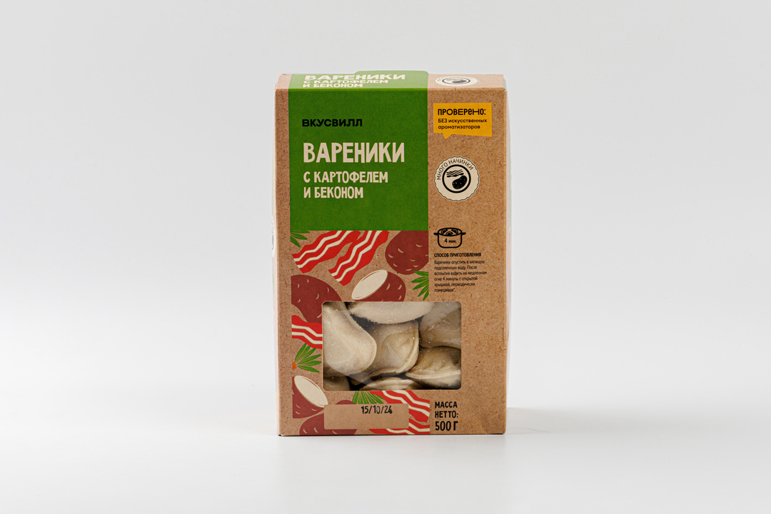 Вареники с картофелем и беконом