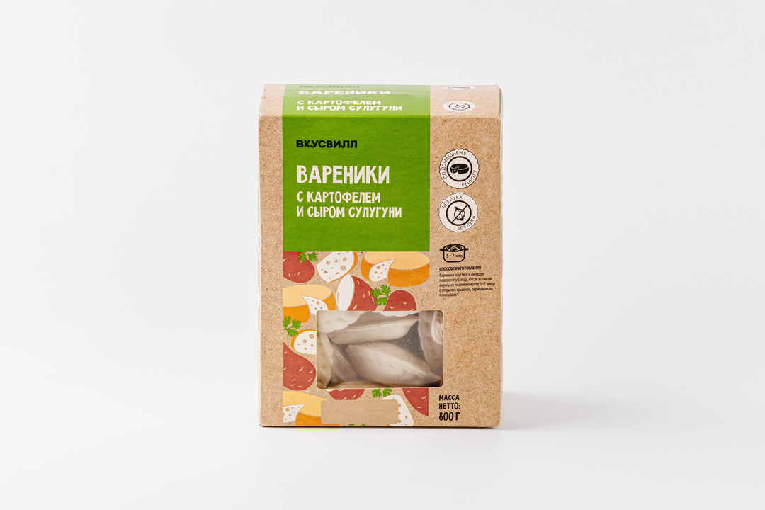 Вареники с картофелем и сыром Сулугуни, 800 г