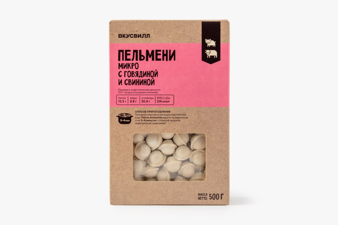 Пельмени микро с говядиной и свининой