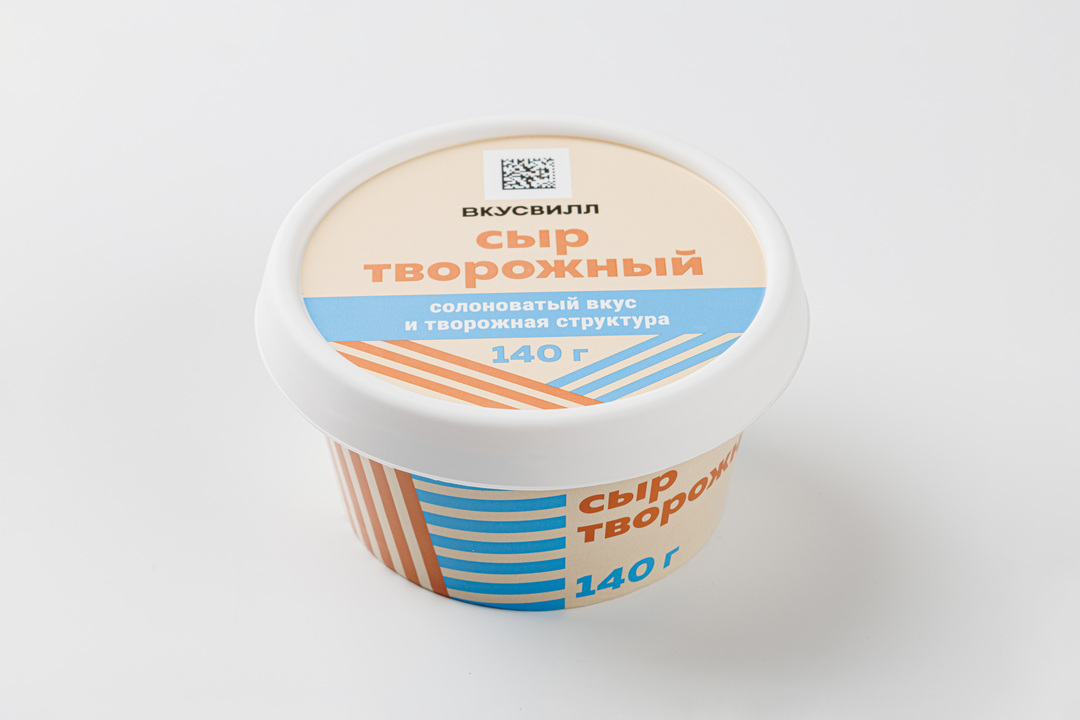 Сыр творожный "Вкусвилл", 140 г — фото 1
