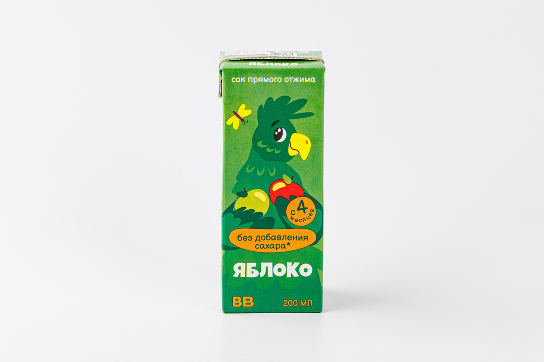 Сок детский яблочный прямого отжима, 200 мл