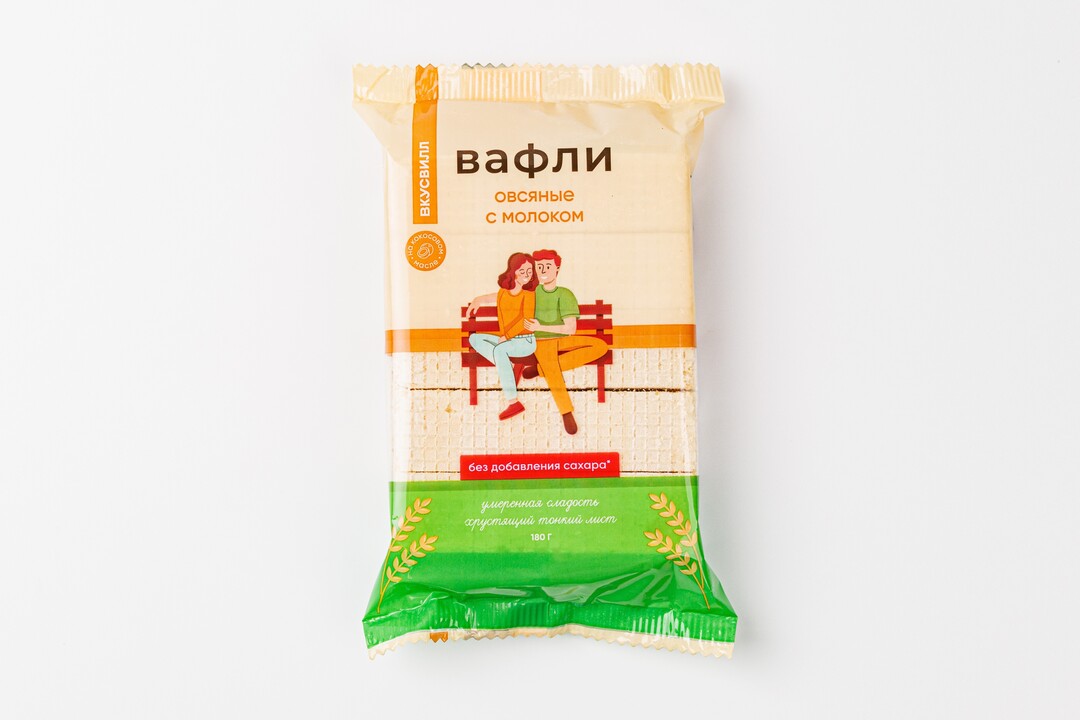 Вафли овсяные с молоком без добавления сахара