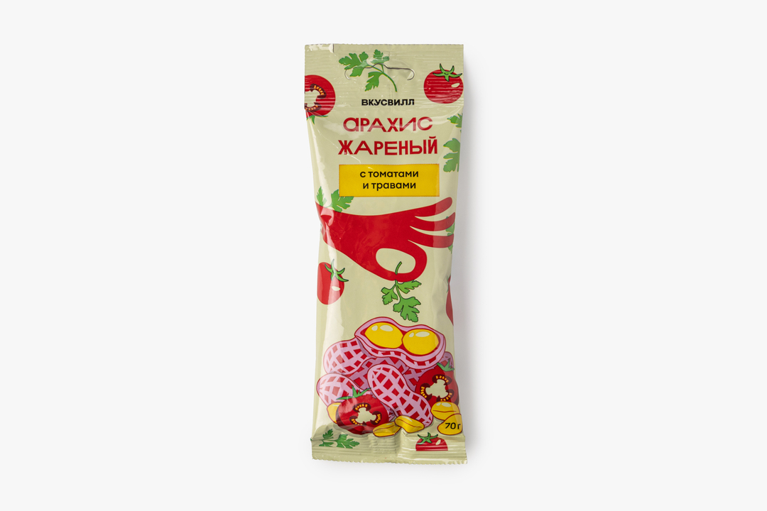 Арахис жареный с томатами и травами