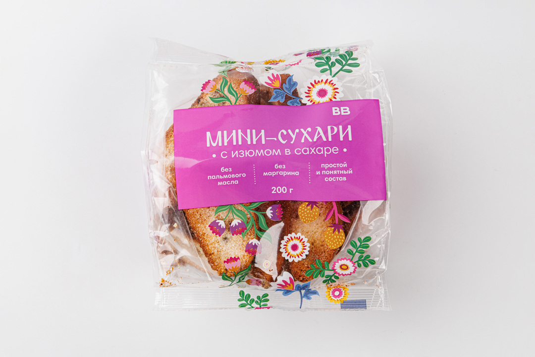 Мини-сухари с изюмом в сахаре
