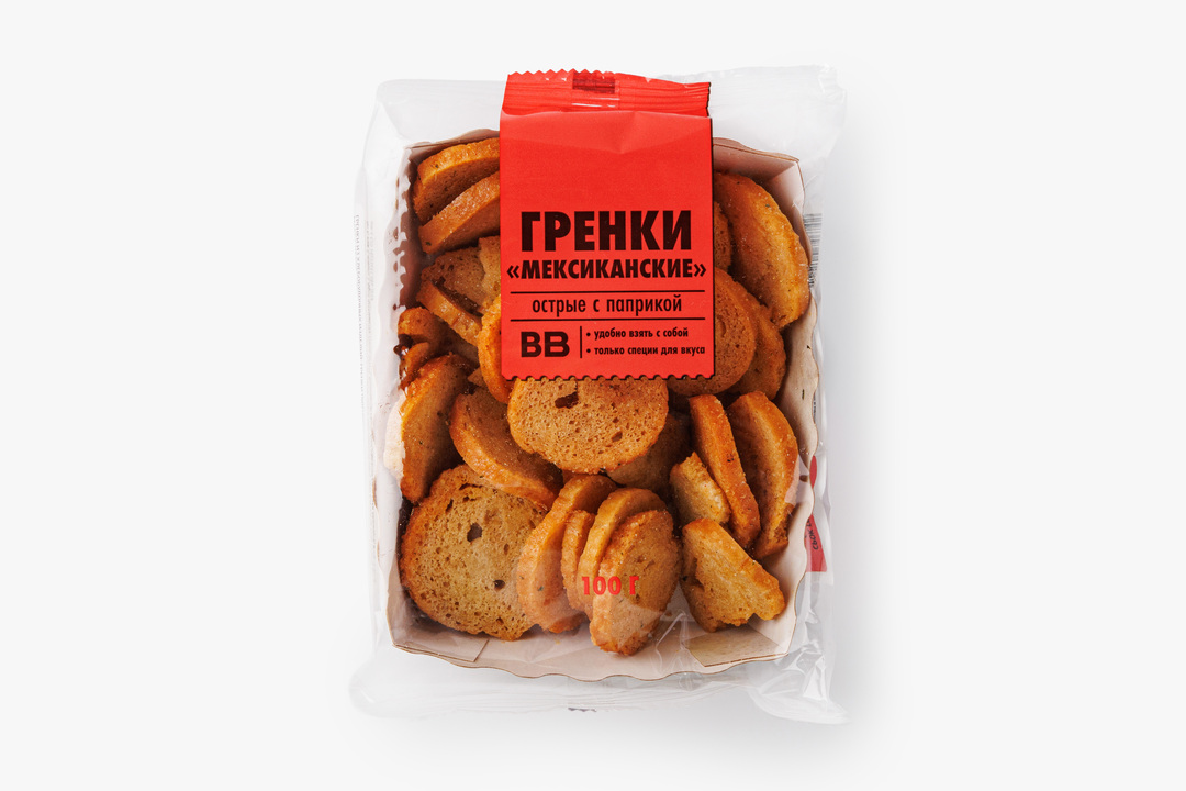 Гренки "Мексиканские" острые, с паприкой