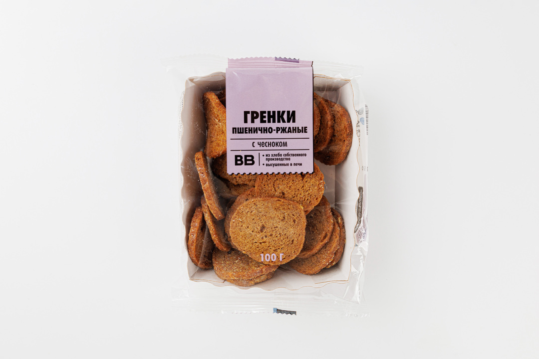 Гренки ржано-пшеничные с чесноком